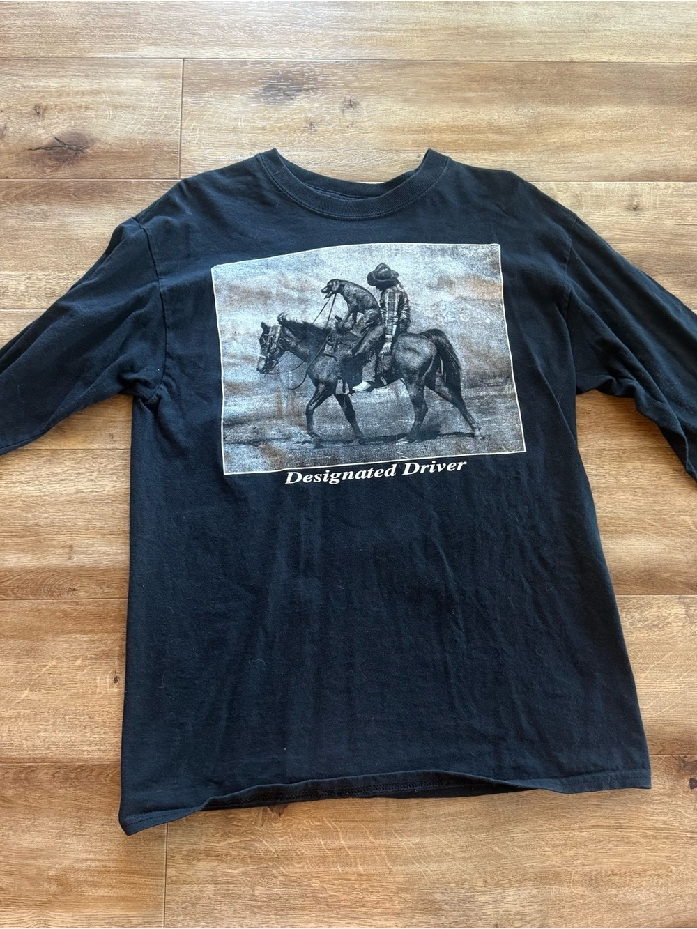 Men's Black 'Designated Driver' Graphic Long-Sleeve Shirt